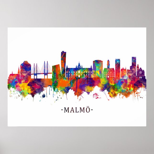 Póster Esquina de Malmo Suecia (Frente)