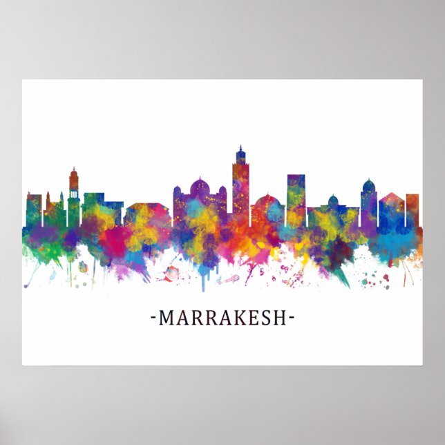 Póster Esquina de Marruecos de Marrakesh (Frente)
