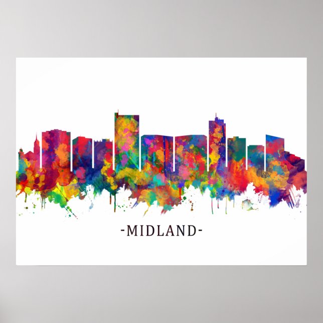 Póster Esquina de Midland Texas (Frente)