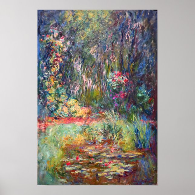 Póster Esquina de Monet de Agua Lily Pond (Frente)