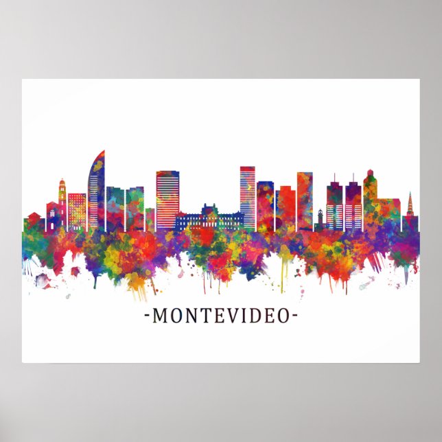 Póster Esquina de Montevideo Uruguay (Frente)