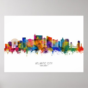 Póster Esquina de New Jersey de Atlantic City