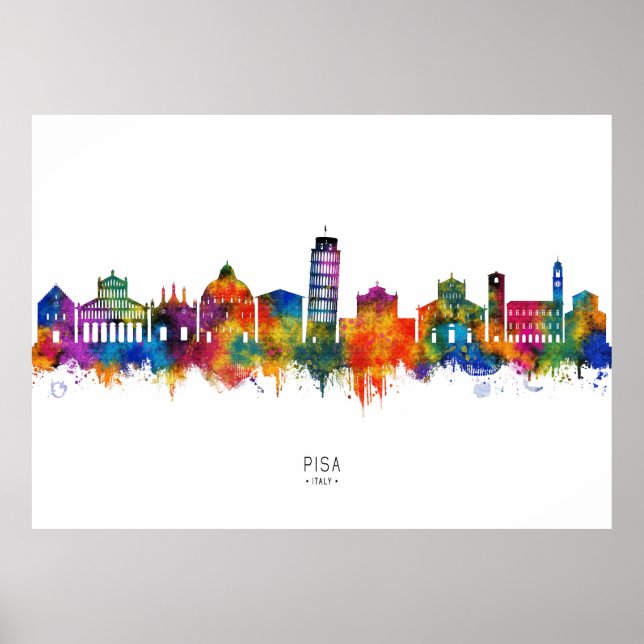 Póster Esquina de Pisa Italia (Frente)