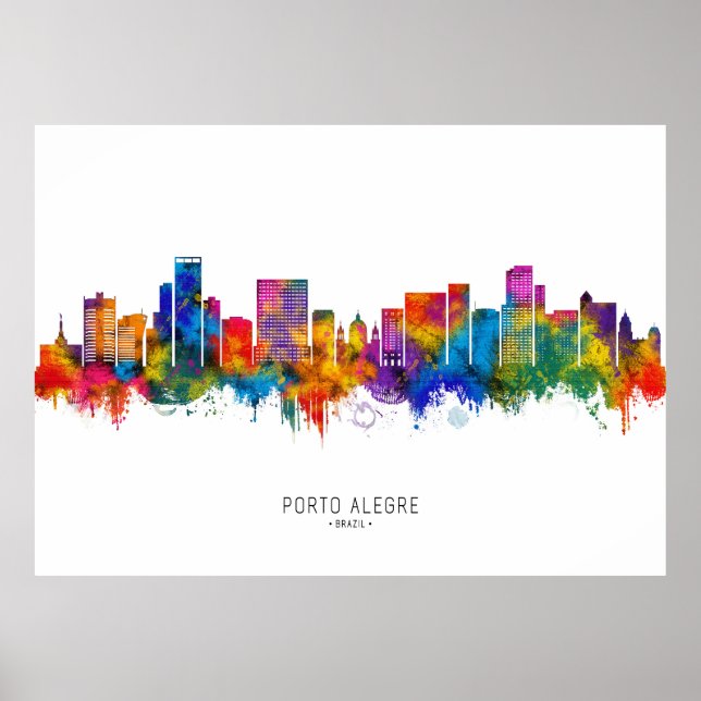 Póster Esquina de Porto Alegre Brasil (Frente)