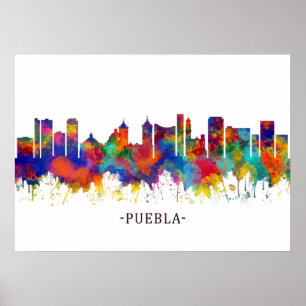 Póster Esquina de Puebla México