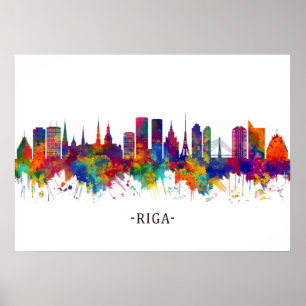 Póster Esquina de Riga Latvia