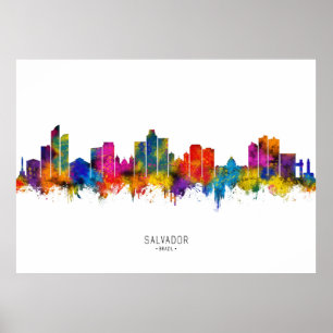 Póster Esquina de Salvador Brasil