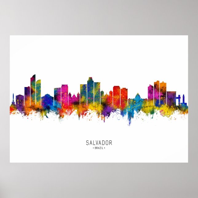 Póster Esquina de Salvador Brasil (Frente)
