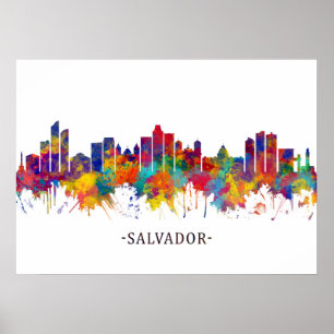 Póster Esquina de Salvador Brasil