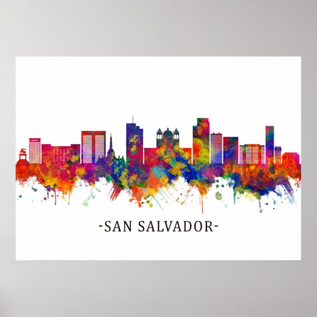 Póster Esquina de San Salvador El Salvador (Frente)