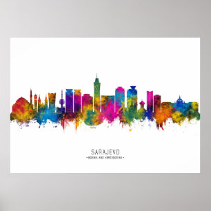 Póster Esquina de Sarajevo Bosnia y Herzegovina