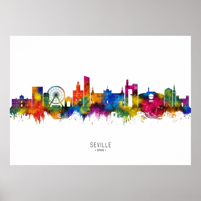 Póster Esquina de Sevilla España (Frente)