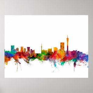 Póster Esquina de Sudáfrica de Johannesburgo