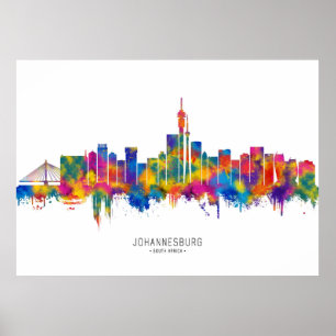 Póster Esquina de Sudáfrica de Johannesburgo