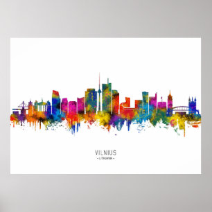 Póster Esquina de Vilnius Lituania