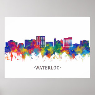 Póster Esquina de Waterloo Iowa