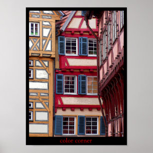 Póster esquina del color