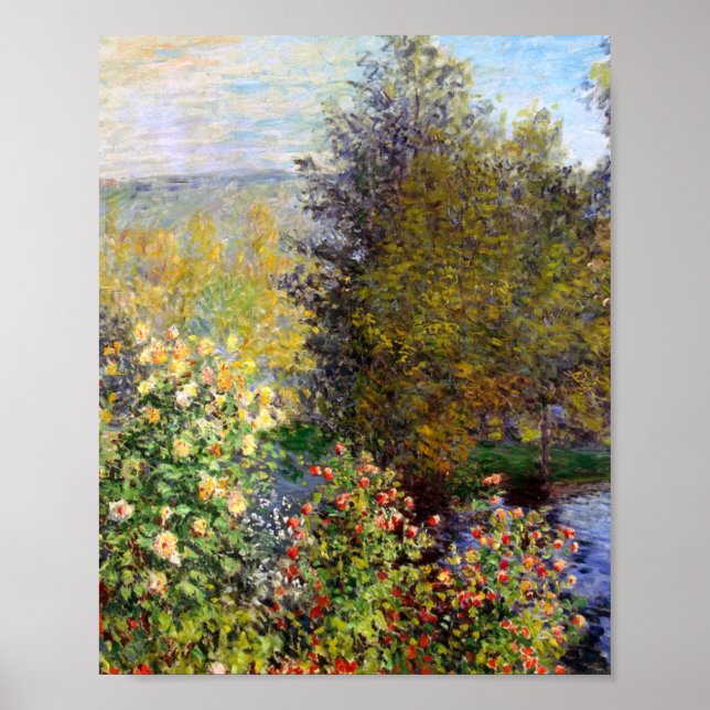 Póster Esquina Del Jardín Del Montgeron Claude Monet (Frente)