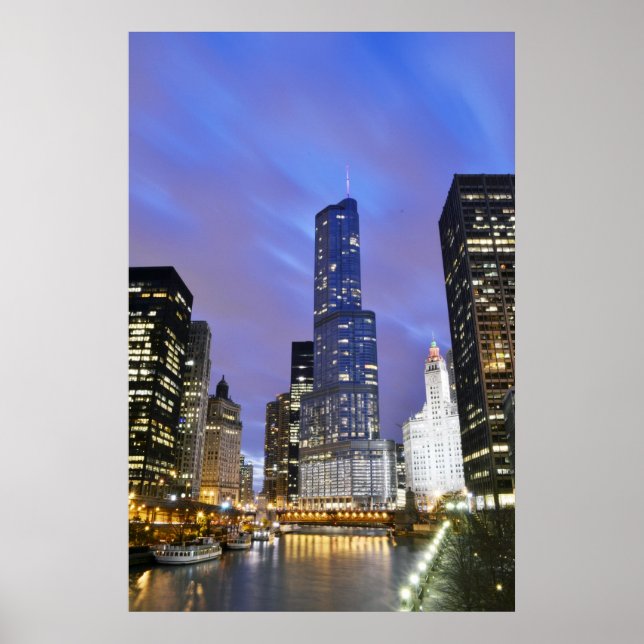 Póster Esquina del Río Chicago (Frente)