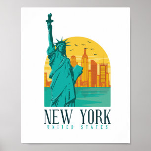 Póster Esquina elegante de Nueva York