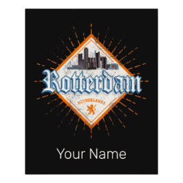 Póster Esquina holandesa de la línea aérea de Rotterdam