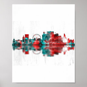 Póster Esquina Suiza de Ginebra
