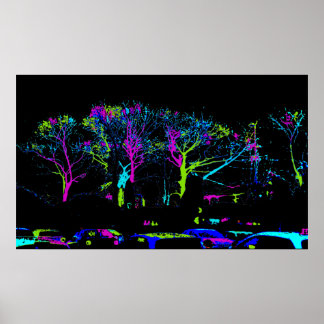 Póster Esquina urbana de Neon Trees - cielo oscuro