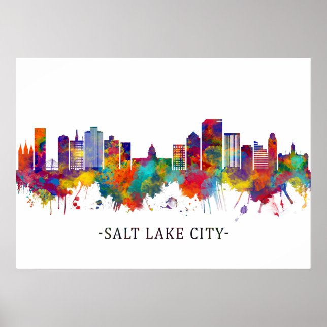 Póster Esquina Utah de Salt Lake City (Frente)