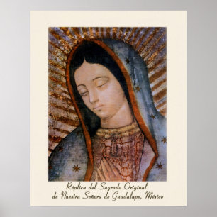 Póster Esquisto de nuestra Dama de Guadalupe