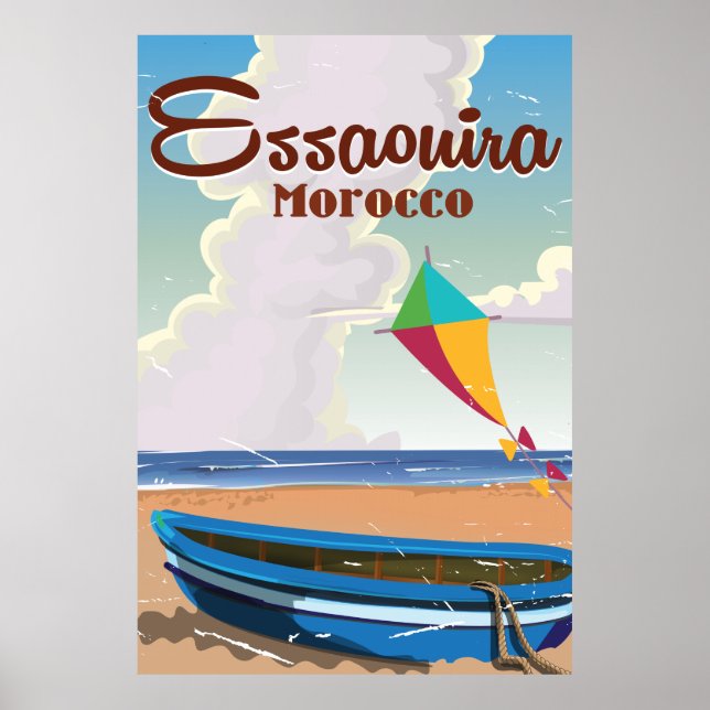 Póster Essaouira Marruecos poster de viajes de época (Frente)