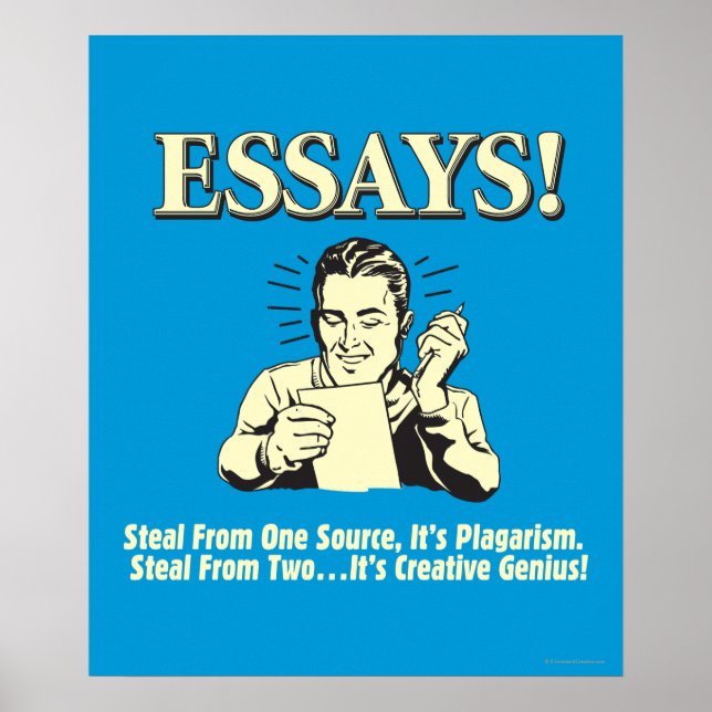 Póster Essays: Steal 1 Plagiarism 2 Genius (Frente)