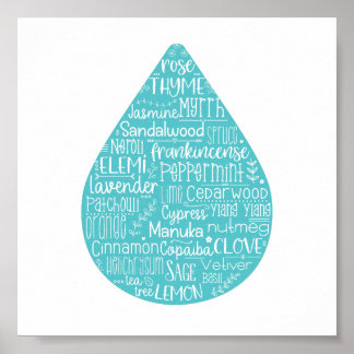 Póster Essential Oil Drop Poster