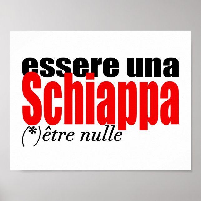 Póster Essere una Schiappa être nulle en français Poster (Frente)