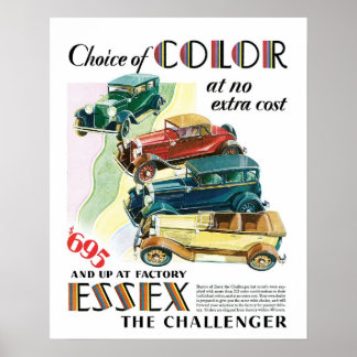 Póster Essex Challenger Car Vintage Art Print Poster