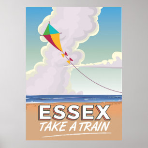 Póster Essex, poster de Viajes de Vintage del Reino Unido