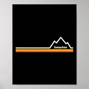 Póster Esskay diseña raqueta negra de nieve