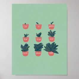 Póster "Está agradecida por el crecimiento lento y consta