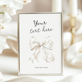 Póster Está atando el Rótulo de la ducha de novia Knot