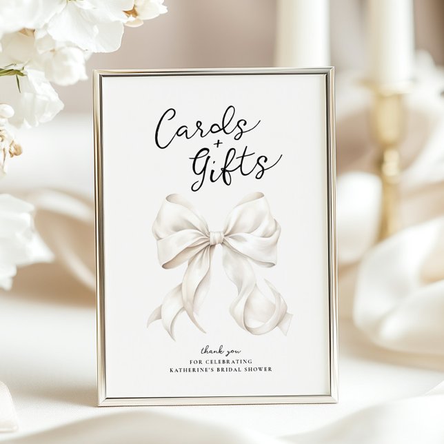 Póster Está atando el Rótulo de la mesa de regalos y tarj (Subido por el creador)