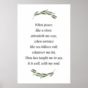 Póster Está Bien Con Mi Alma, La Biblia Verse Print, Hymn