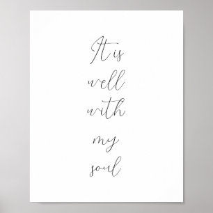 Póster Está bien con mi caligrafía de alma