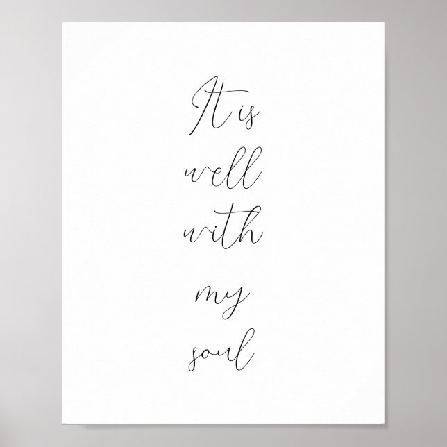 Póster Está bien con mi caligrafía de alma (Frente)