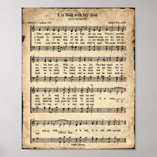 Póster Está Bien Con Mi Himno De Alma Vintage