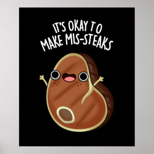 Póster Está bien hacer bollos de filete maloliente oscuro