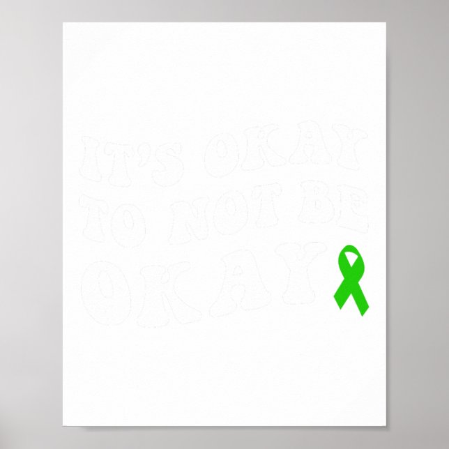 Póster Está Bien No Estar Bien Concienciación Sobre La Sa (Frente)