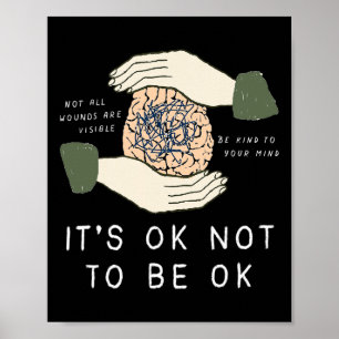 Póster Está Bien No Estar Bien La Conciencia De La Preven
