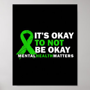 Póster Está Bien No Estar Bien La Salud Mental Es Concien