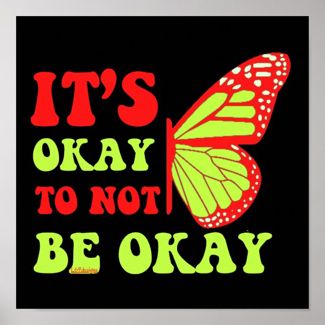 Póster ESTÁ BIEN NO ESTAR BIEN, mariposa (Frente)