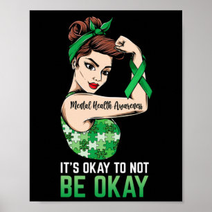 Póster Está bien no estar bien para la toma de conciencia