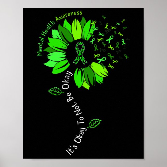 Póster Está bien no estar bien para la toma de conciencia (Frente)